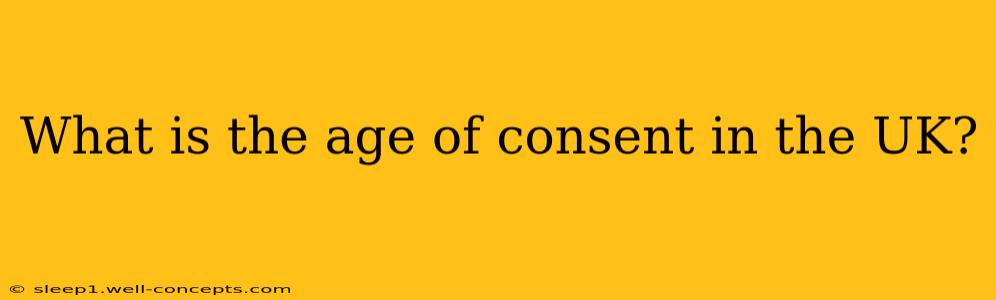 What is the age of consent in the UK?