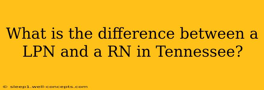 What is the difference between a LPN and a RN in Tennessee?