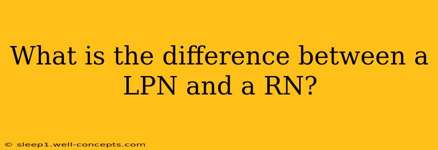 What is the difference between a LPN and a RN?