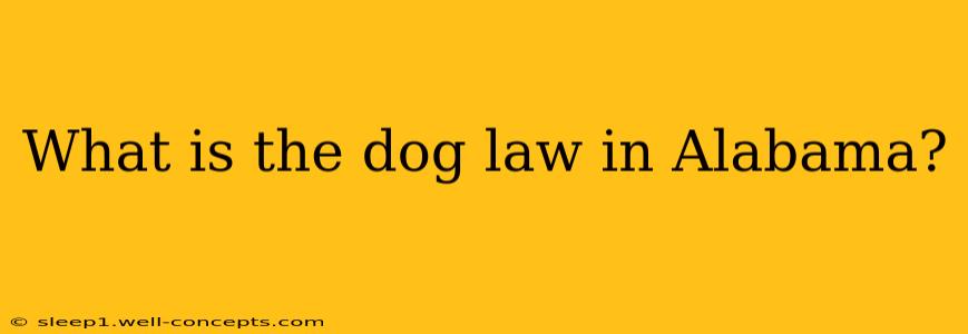 What is the dog law in Alabama?