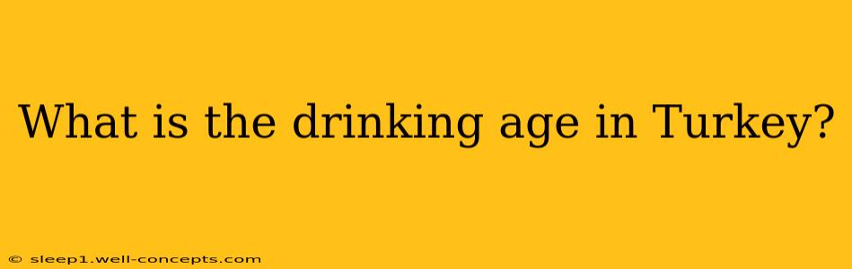 What is the drinking age in Turkey?