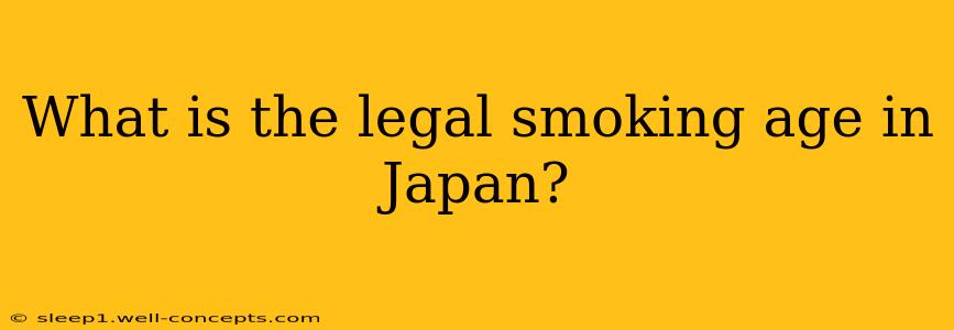 What is the legal smoking age in Japan?