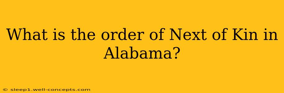 What is the order of Next of Kin in Alabama?