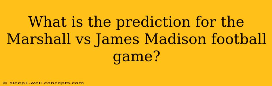 What is the prediction for the Marshall vs James Madison football game?