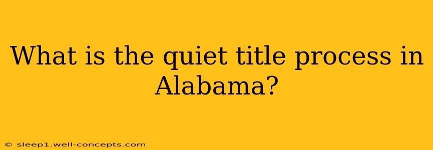 What is the quiet title process in Alabama?