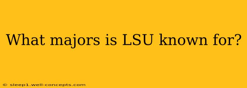 What majors is LSU known for?