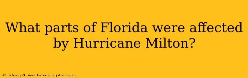 What parts of Florida were affected by Hurricane Milton?