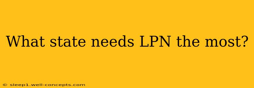 What state needs LPN the most?