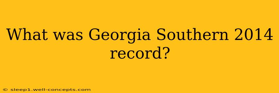 What was Georgia Southern 2014 record?