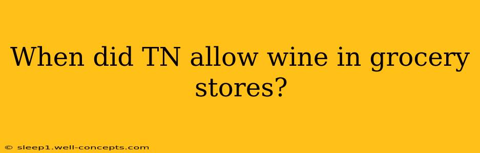 When did TN allow wine in grocery stores?