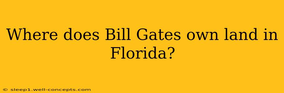 Where does Bill Gates own land in Florida?