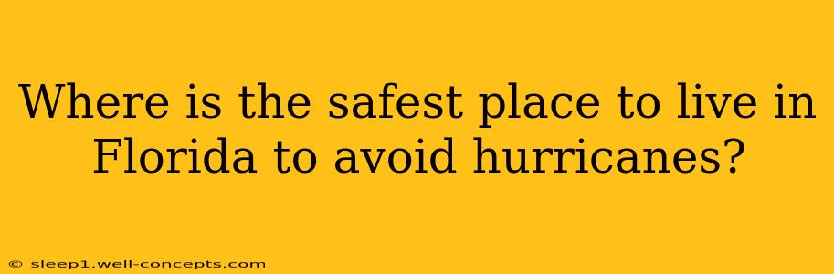 Where is the safest place to live in Florida to avoid hurricanes?