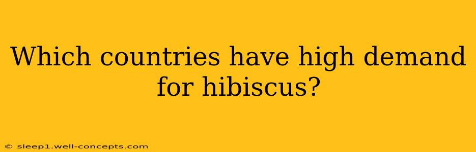 Which countries have high demand for hibiscus?