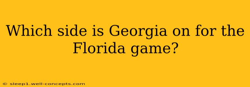 Which side is Georgia on for the Florida game?