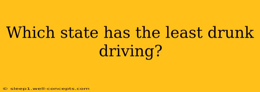 Which state has the least drunk driving?