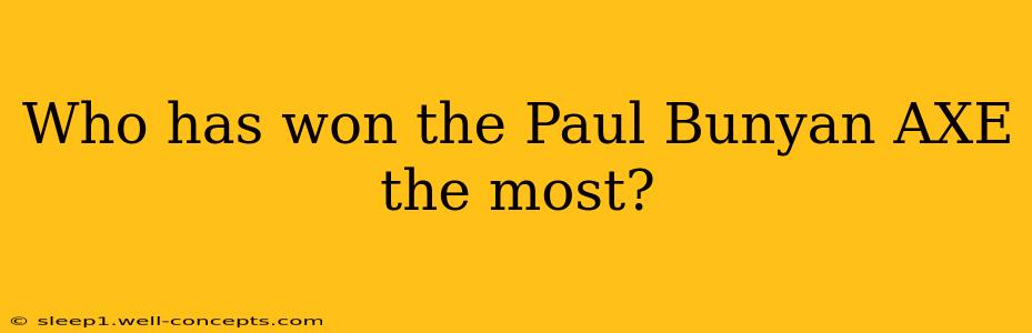 Who has won the Paul Bunyan AXE the most?