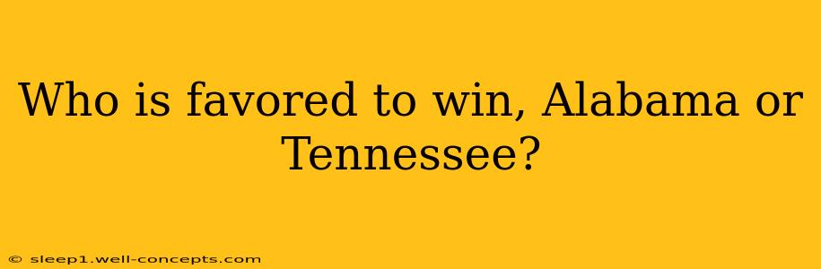 Who is favored to win, Alabama or Tennessee?