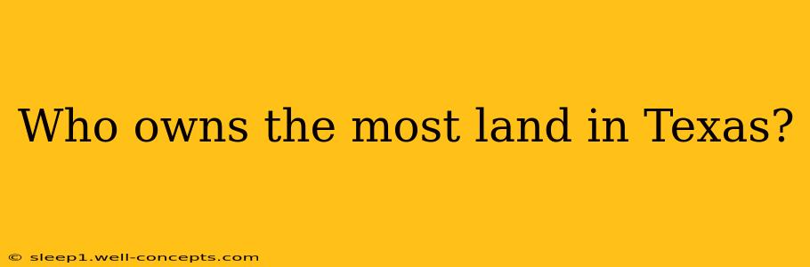 Who owns the most land in Texas?