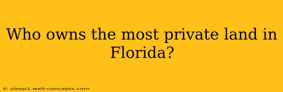 Who owns the most private land in Florida?