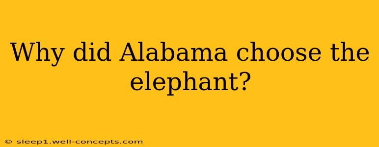 Why did Alabama choose the elephant?