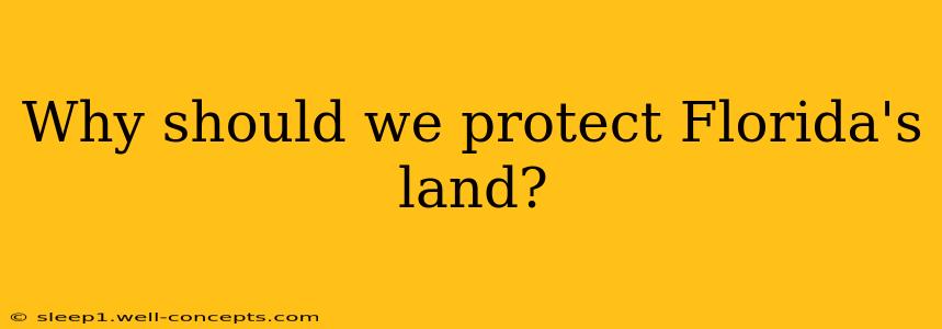 Why should we protect Florida's land?