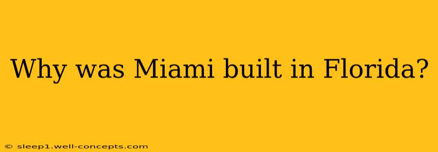 Why was Miami built in Florida?